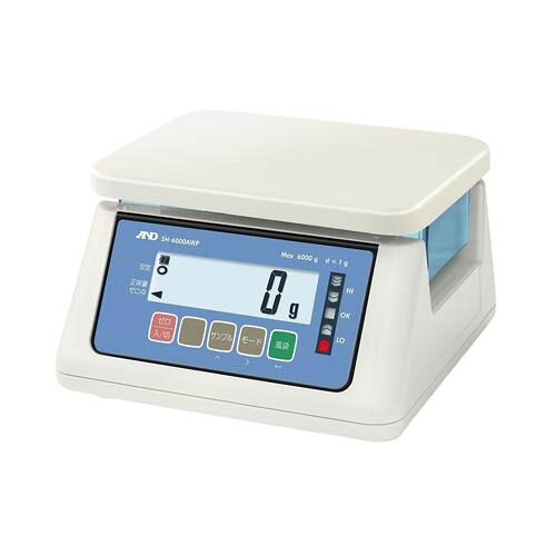コンパレータライト付き防塵防水はかり SH-AWPシリーズ ひょう量：6000g 最小表示：0.2g／0.5g／1g※／2g：※が出荷時設定(内部設定にて切替可能) SH-6000AWP｜Pro Lab. ＆ Healthcare Shop