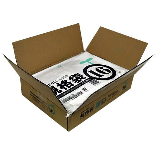 小箱売：ひも付ポリ袋 01半透明 16号 100枚*15冊入 00723316