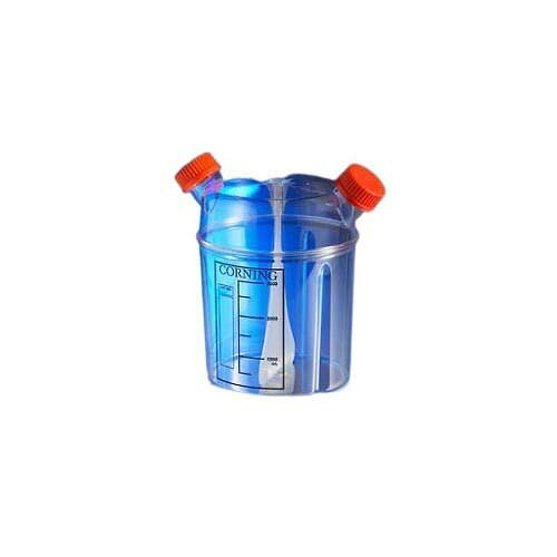 スピナーフラスコディスポーザブル 3L 、ベントキャップ付き添い人 3581