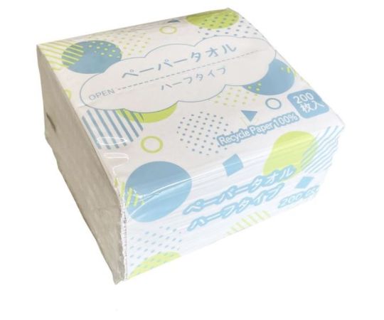 二分の一大いさ ペーパータオル 再利用 1書き割り(200枚×60容器に並べる入) PATOH-200