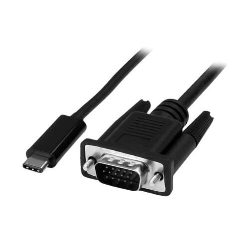USB-C-VGA 有線テレビ／2m／1080p／能動的うつり変わり／Thunderbolt 3取り替えっこ／黒いこと CDP2VGAMM2MB USBケーブル-PCアクセサリー-パソコン・周辺機器