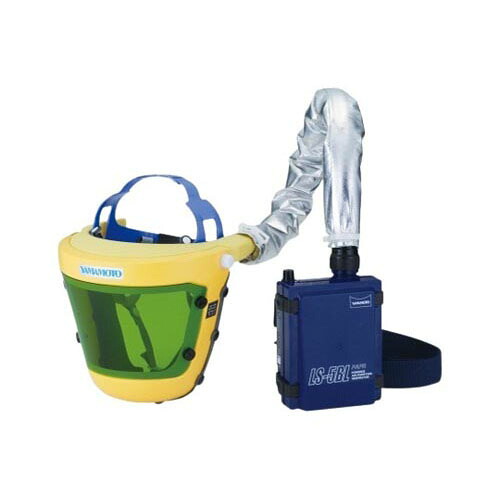 電動ファン付き呼吸用保護具 (飛来落下物用) ヘッドギアタイプ溶接現場用 LS-455;W2SAH