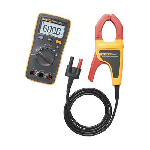 ポケットサイズ・マルチメータ (うしろ側ともし火付多役立つこと型) i400E電流クランプ付一揃いの道具 FLK-107／I400E