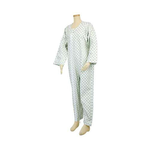 介護用パジャマ テイコブエコノミー上下続き服 緑であること S UW01