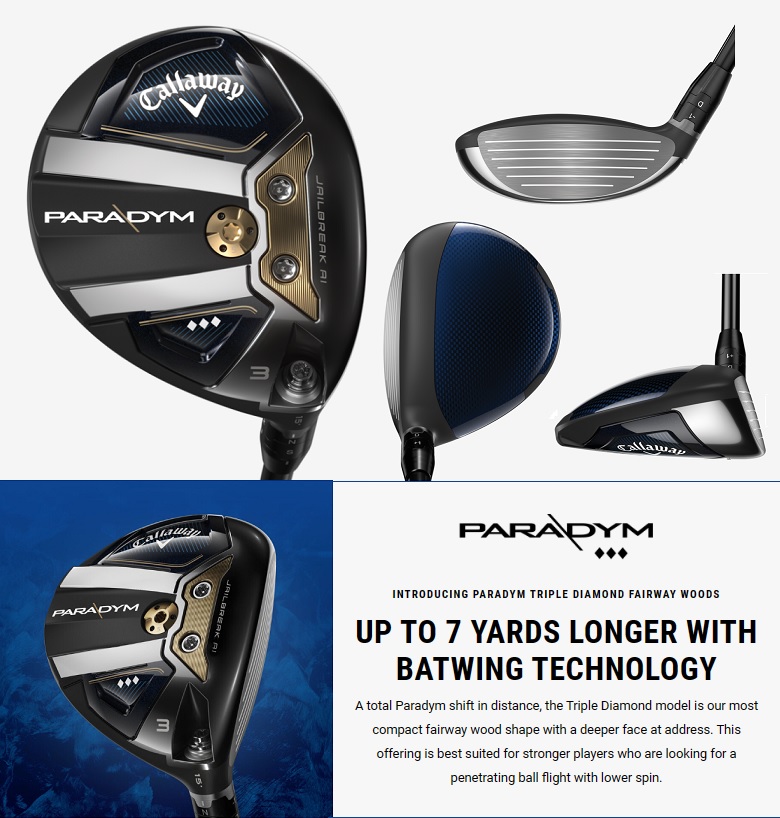 90%OFF!】 Callaway Paradym Triple Diamond Fairway Wood