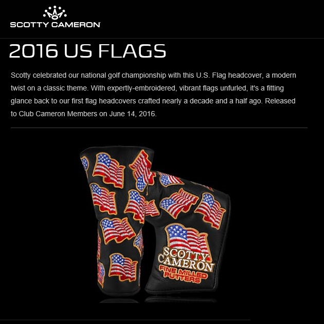 Scotty・Cameron 2016 US Flags Headcover スコッティ・キャメロン