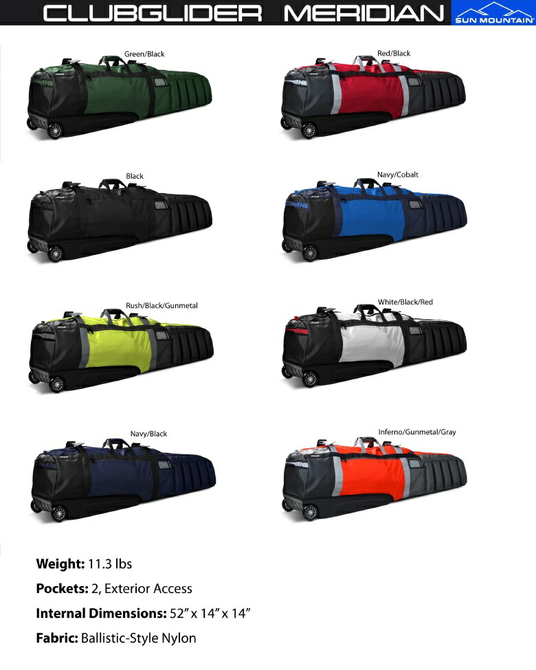 【楽天市場】Sun Mountain ClubGlider Meridian Travel Bag サン マウンテン クラブグライダー
