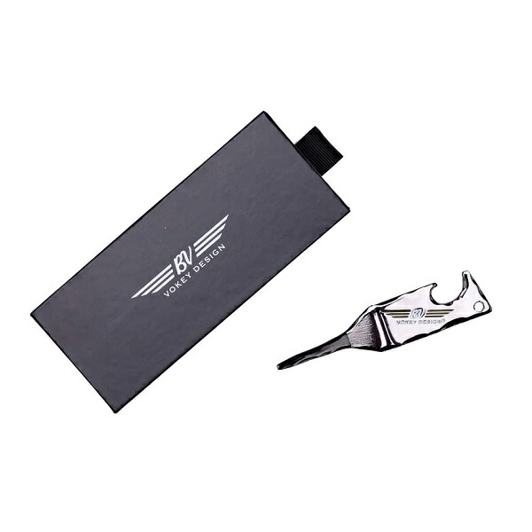 Vokey Bottle Opener Divot Tool - Gun Metal/White/Gold 洋弓ケイ 壜 皮切り ディボットツール