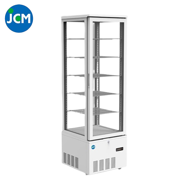 JCM 4面ガラス冷蔵ショーケース(片面扉) JCMS-268 258L 515×553×1700
