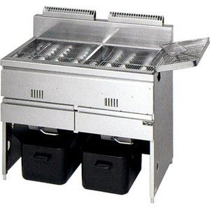 マルゼン ガスフライヤー MGF-18WK 業務用 マルゼン ガスフライヤー 幅830×奥行600×高さ800(mm) MGF-18WK 2槽式