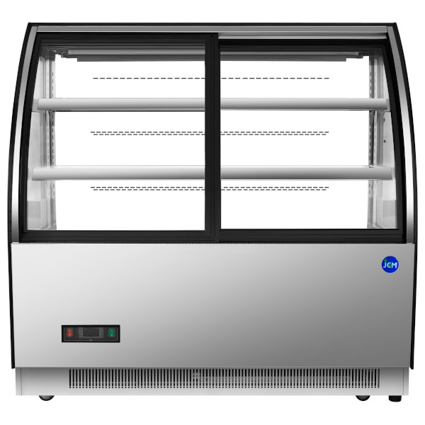 JCM 対面冷蔵ショーケース　前引戸・ラウンド型 LED照明 JCMS-197TF 197L 2℃～8℃