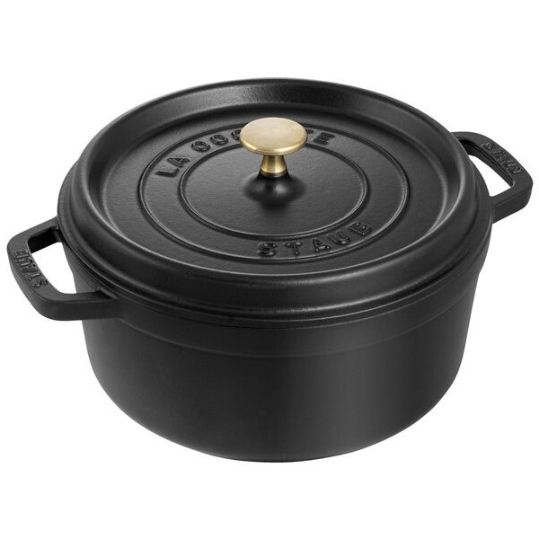 staub ストウブ ピコ ココット 丸 24cm IH対応 ブラック｜業務用厨房機器 プロマーケット