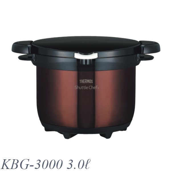 THERMOS サーモス 真空保温調理器 シャトルシェフ KBG-3000 3L ブラウン(CBW) IH対応 16,500円