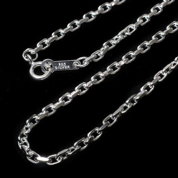 楽天市場】高品質！シルバー925ネックレスチェーン フィガロ2面カット