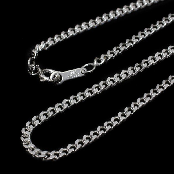 高品質！シルバー925ネックレスチェーン　喜平　幅約2.8mm（線径0.8mm）　40ｃｍ・45ｃｍ・50ｃｍ・60ｃｍ/メッキ/コーティング/シルバー/チェーン/鎖/銀/小豆/SV925/ゴールド/ピンクゴールド/ブラック｜HAPPY STATION