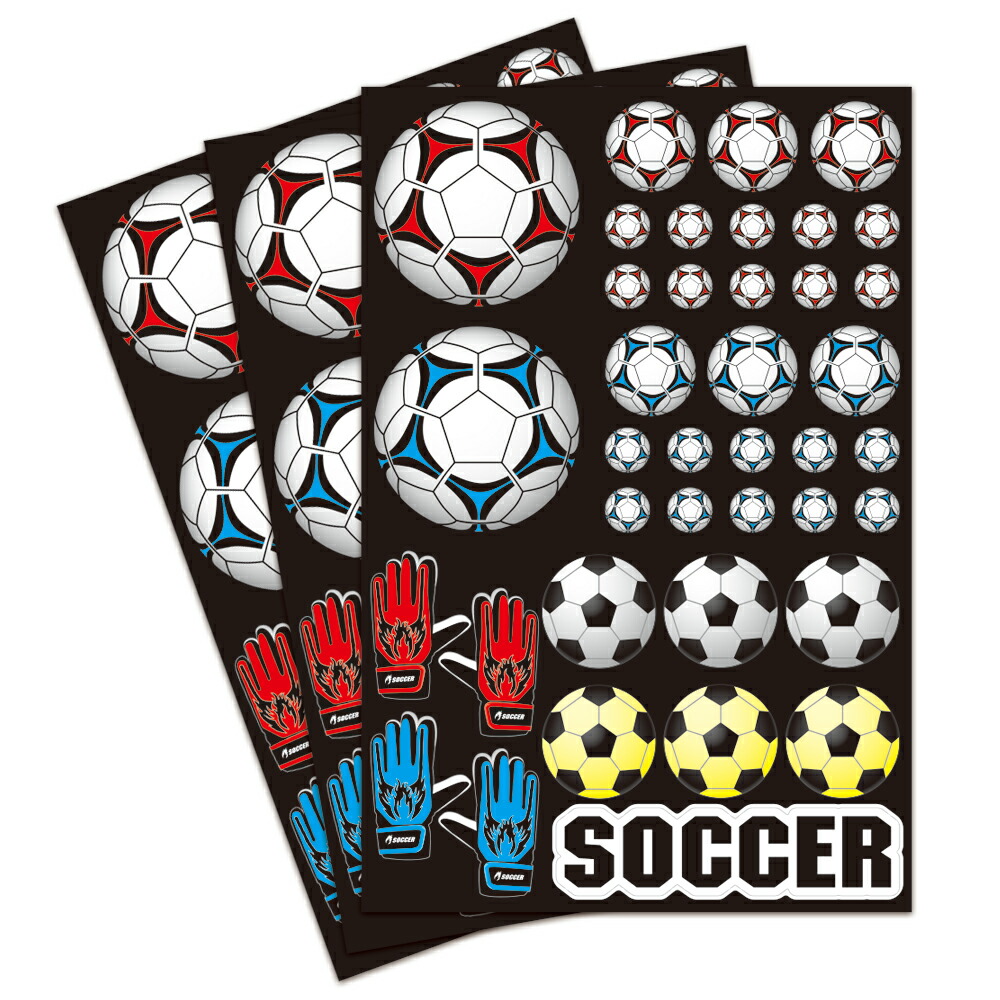 football10 サッカーボール メッセージシール 9cm角 10枚入り