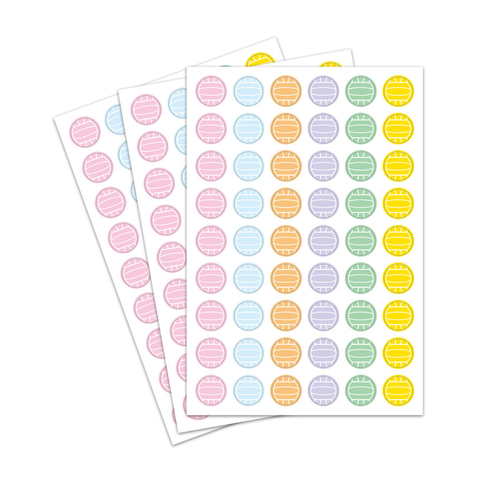 楽天市場】Φ10mm シール カラフル ボール 野球 54個付×3枚[色紙 手帳