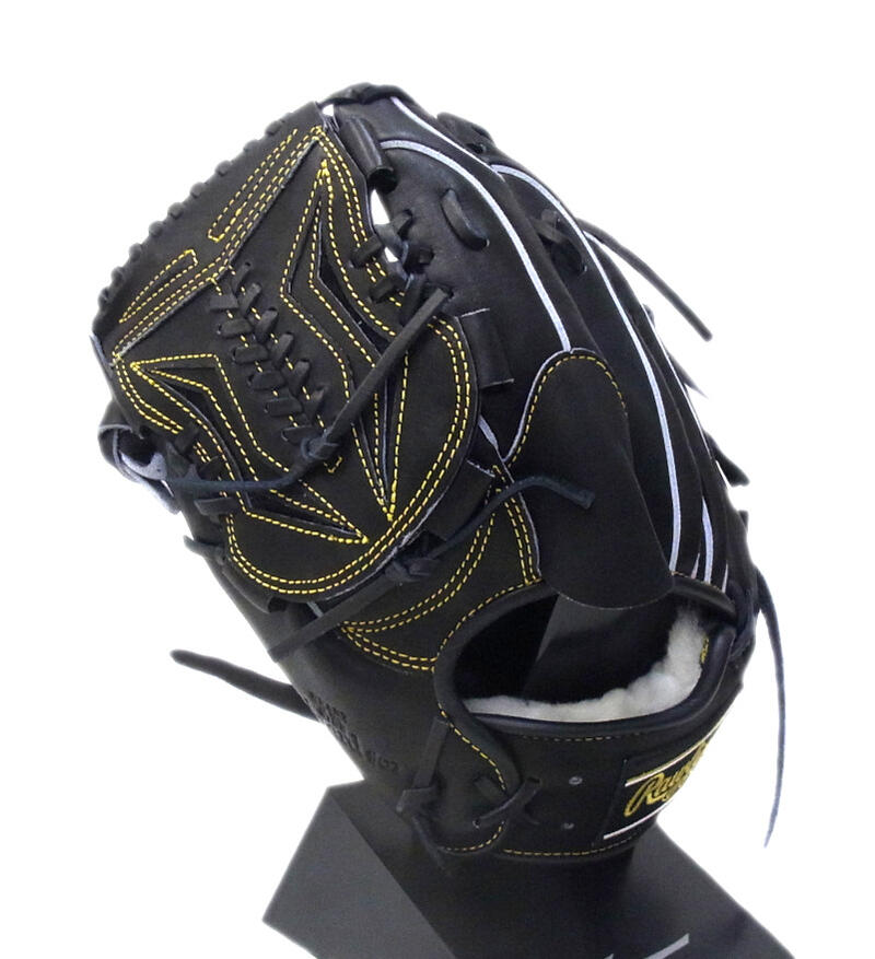 【極美品】ローリングス 軟式 投手用グローブ 本革GR3HBLA15FB Rawlings ローリングス グローブ 大人 一般 軟式 HOH METALLIC