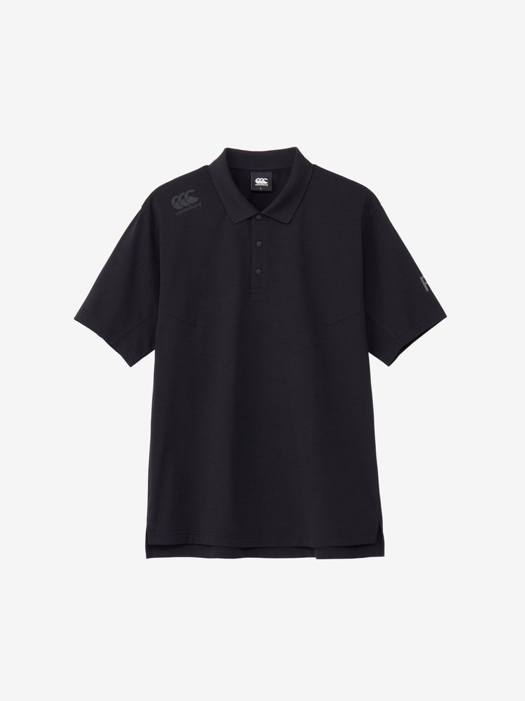 canterbury(カンタベリー)　アールプラス メディアポロ（メンズ）　（19）ブラック　RP325068　[ラグビー/ラグビーウェアー]