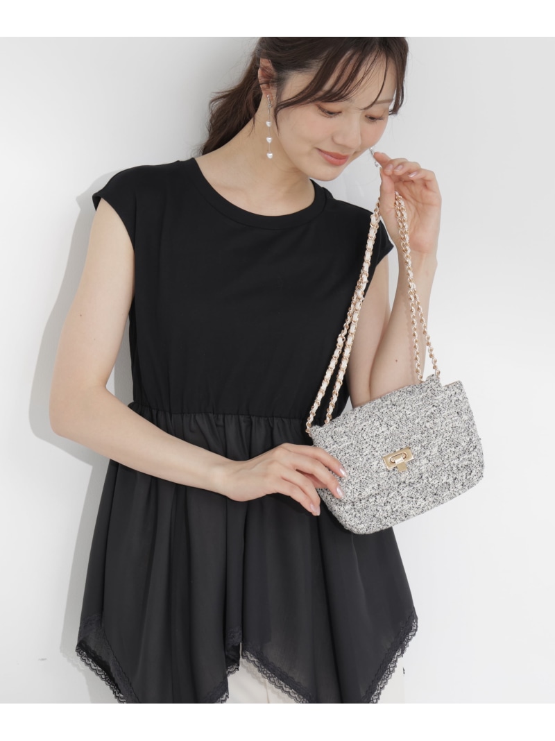 ツイードミニショルダーバッグ PROPORTION BODY DRESSING プロポーションボディドレッシング バッグ その他のバッグ ブラック ブルー【送料無料】[ Fashion]