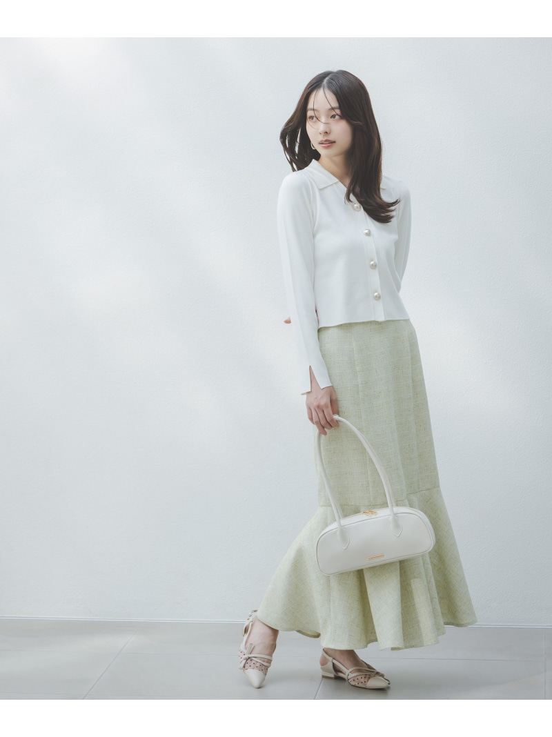 スプリングツイードマーメイドスカート PROPORTION BODY DRESSING プロポーションボディドレッシング スコート 余分の物のスコート 黄み 黒いこと【貨物輸送無料】[ Fashion] ボトムス-スカート