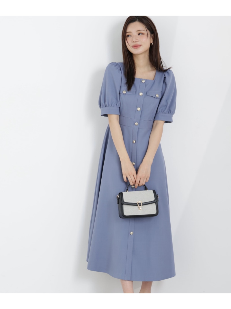 【SALE／30%OFF】フロント釦ワンピース 26SS PROPORTION BODY DRESSING プロポーションボディドレッシング ワンピース・ドレス ワンピース ネイビー ピンク ブルー【RBA_E】【送料無料】[ Fashion]｜PROPORTION BODY DRESSING