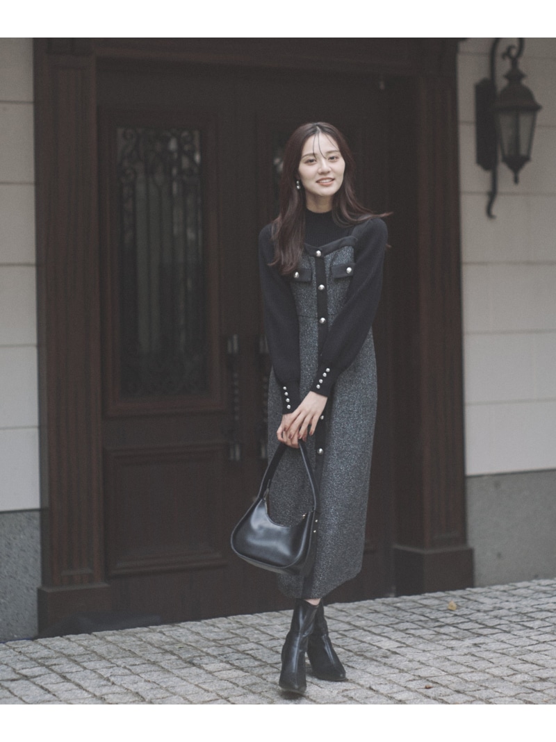 楽天市場】【SALE／30%OFF】ラメ釦ツイードミニジャンスカ 25AW