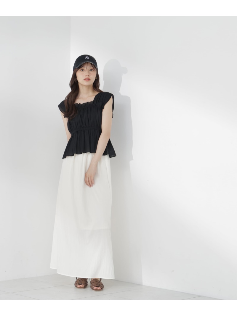 ＜a/mie＞ドライワッシャースカート PROPORTION BODY DRESSING プロポーションボディドレッシング スコート 余分の物のスコート ベージュ カーキ緑であること【此れから取って置く】*【貨物輸送無料】[ Fashion]