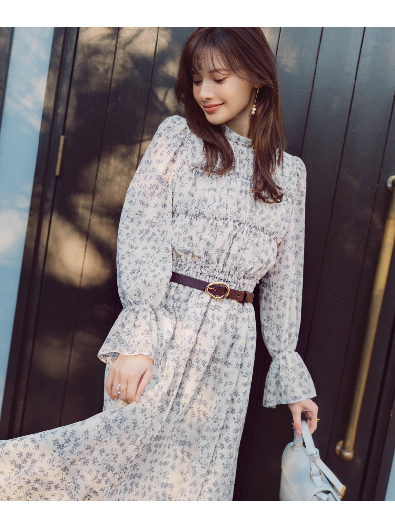 【SALE／10%OFF】シアーシャーリングワンピース 26SS PROPORTION BODY DRESSING プロポーションボディドレッシング ワンピース・ドレス ワンピース ネイビー ベージュ【RBA_E】【送料無料】[ Fashion]