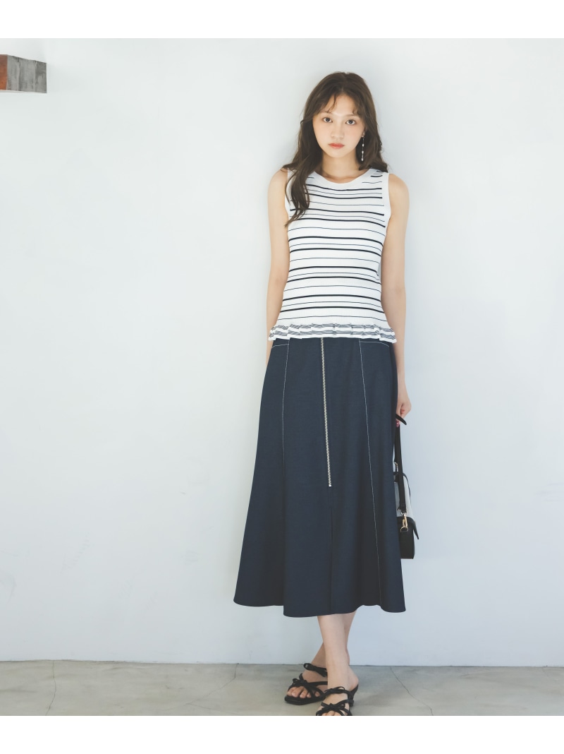 ＜中川紅葉さん着用＞フロントジップマーメードスカート PROPORTION BODY DRESSING プロポーションボディドレッシング スカート その他のスカート ネイビー ブラック ブラウン【送料無料】[ Fashion]｜PROPORTION BODY DRESSING