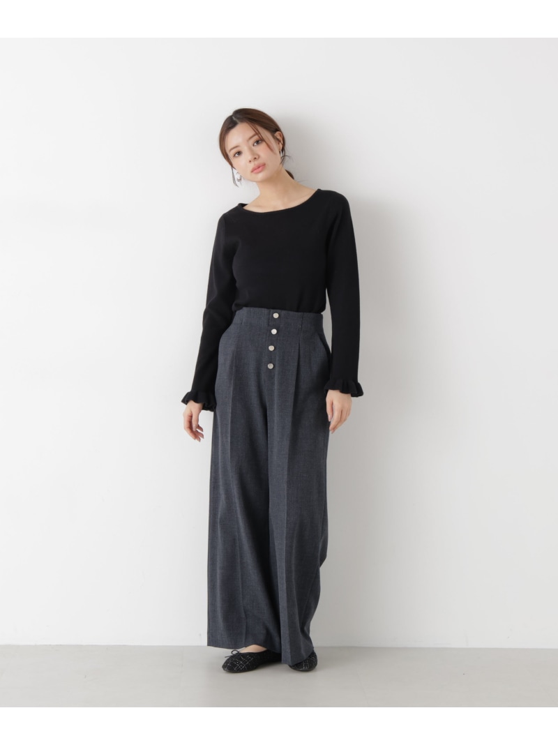 プロポーションボディドレッシング ＜谷川菜奈さんコラボ＞チェーン付きワイドパンツ 谷川菜奈さんコラボ＞チェーン付きワイドパンツ | PROPORTION BODY