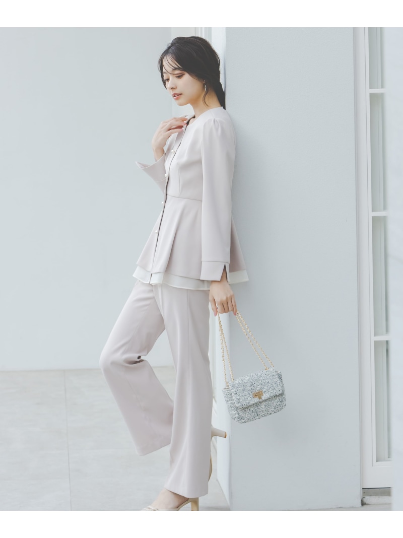 ＜セットアップ対応＞美フレアパンツ PROPORTION BODY DRESSING プロポーションボディドレッシング パンツ その他のパンツ ブラック ベージュ【送料無料】[ Fashion]