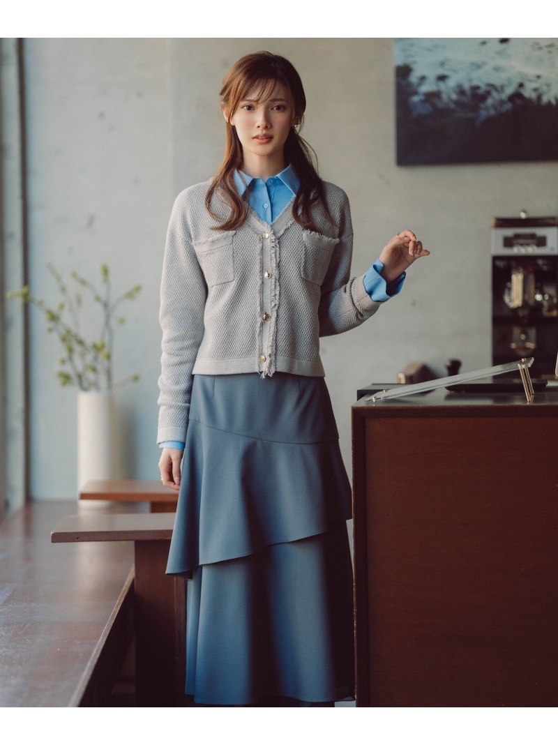 フリルレイヤードスカート 26SS PROPORTION BODY DRESSING プロポーションボディドレッシング スカート その他のスカート ベージュ グレー【送料無料】[ Fashion]