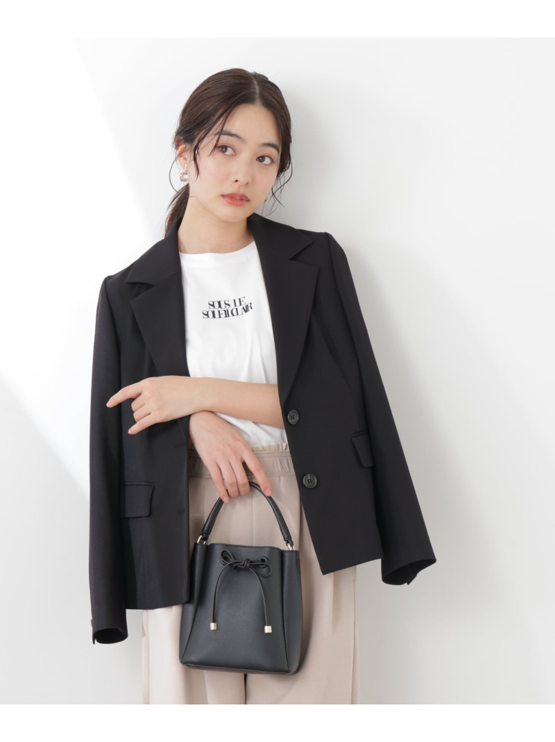 【SALE／30%OFF】ミディアムショートテーラードジャケット 26SS PROPORTION BODY DRESSING プロポーションボディドレッシング ジャケット・アウター テーラードジャケット・ブレザー ベージュ ブラック【RBA_E】【送料無料】[ Fashion]｜PROPORTION BODY DRESSING