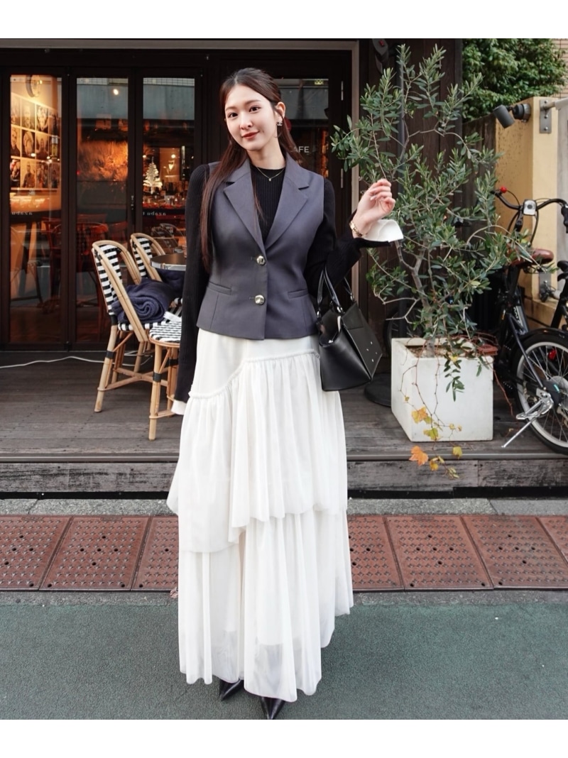 テーラードジレセットアップ PROPORTION BODY DRESSING プロポーションボディドレッシング ワンピース・ドレス ワンピース グレー【送料無料】[ Fashion] 12,777円