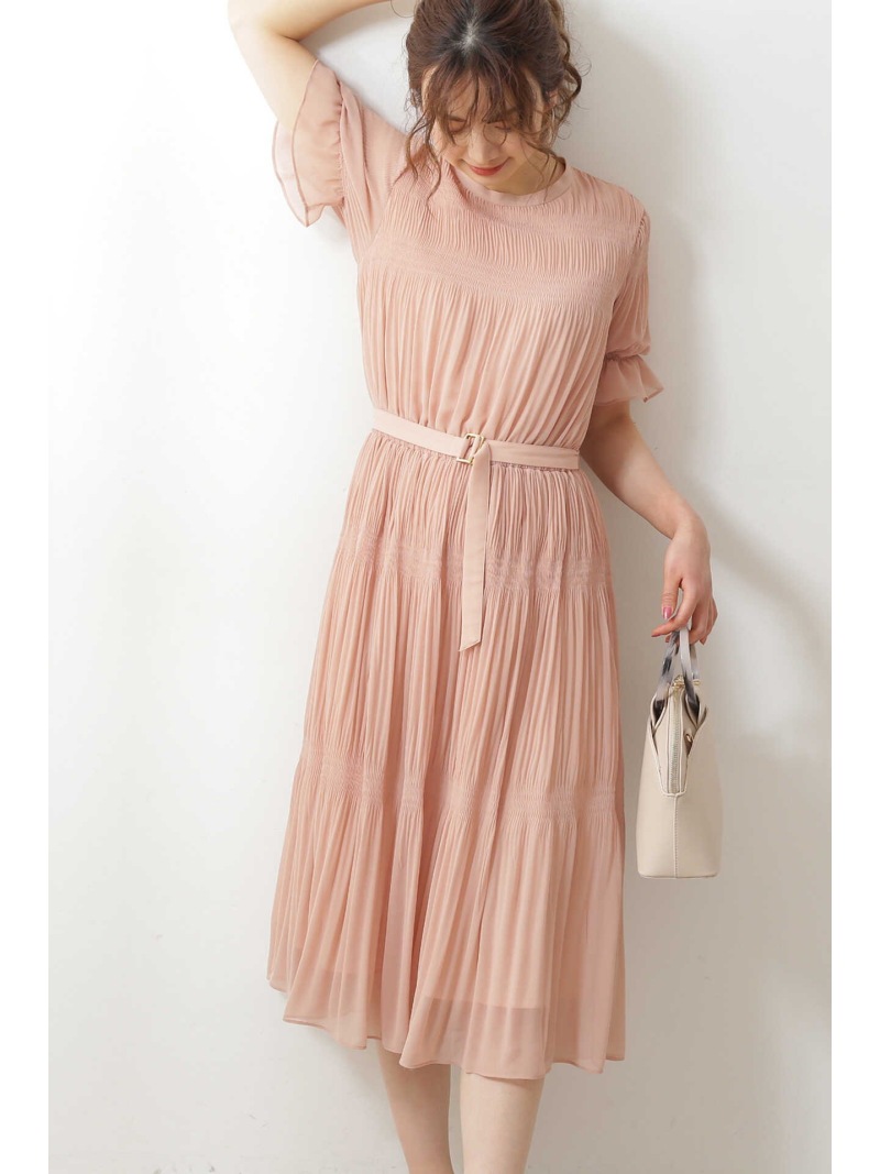 楽天市場 Rakuten Fashion Sale 10 Off シフォンプリーツワンピース Proportion Body Dressing プロポーションボディドレッシング ワンピース ワンピースその他 ピンク ネイビー カーキ Rba E 送料無料 Proportion Body Dressing