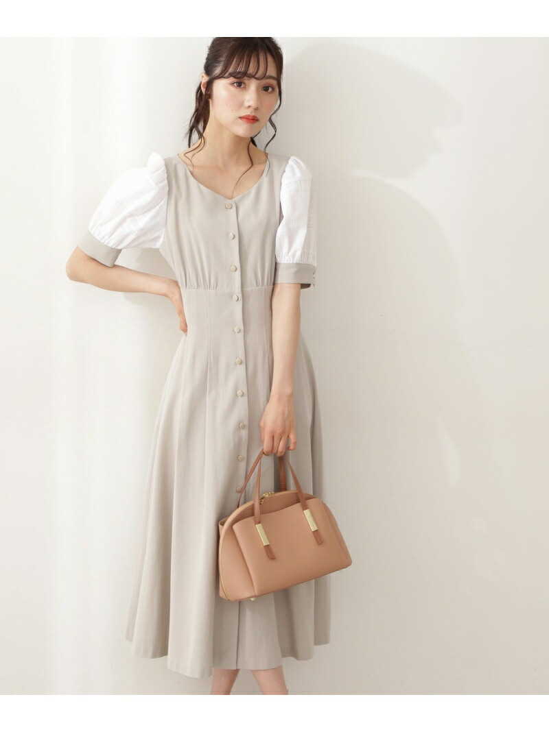 ハイウエストタックフレアワンピース Proportion Body Dressing プロポーションボディドレッシング ワンピース ワンピースその他 グレー 送料無料 Rakuten Fashion Csg Com Py