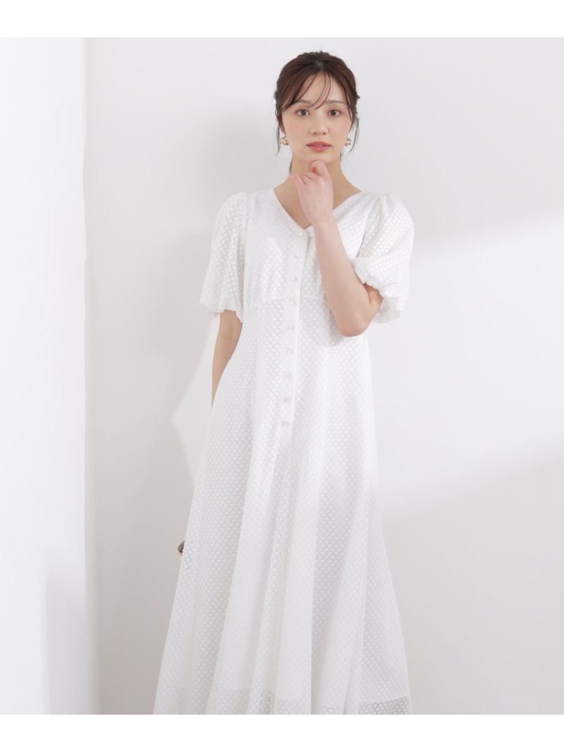 【SALE／30%OFF】パフスリーブフロント釦ワンピース 26SS PROPORTION BODY DRESSING プロポーションボディドレッシング ワンピース・ドレス ワンピース グレー ブラック ホワイト【RBA_E】【送料無料】[ Fashion]｜PROPORTION BODY DRESSING