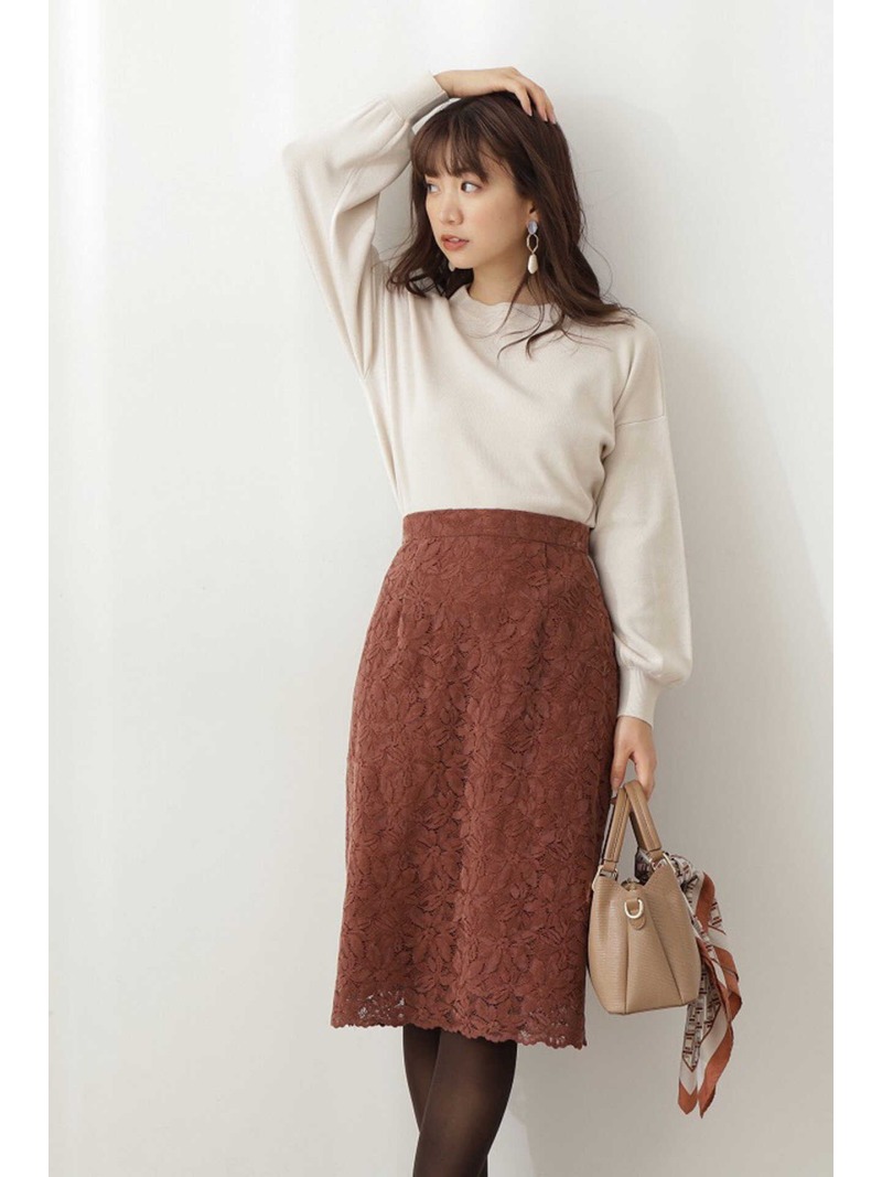 楽天市場 Sale 50 Off フロッキーレースタイトスカート Proportion Body Dressing プロポーションボディドレッシング スカート スカートその他 ブラウン ベージュ ブルー Rba E 送料無料 Rakuten Fashion Proportion Body Dressing