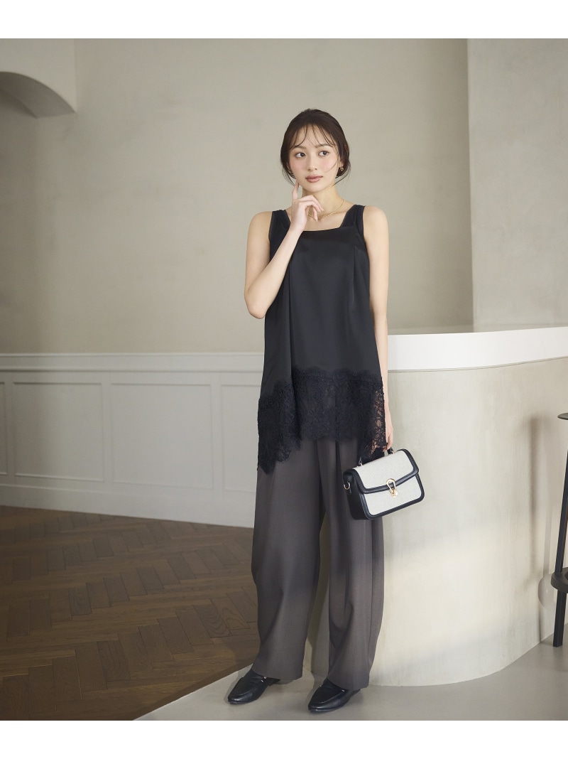 ＜a/mie＞バレルパンツ 26SS PROPORTION BODY DRESSING プロポーションボディドレッシング パンツ その他のパンツ ホワイト グレー ブラック【送料無料】[ Fashion]