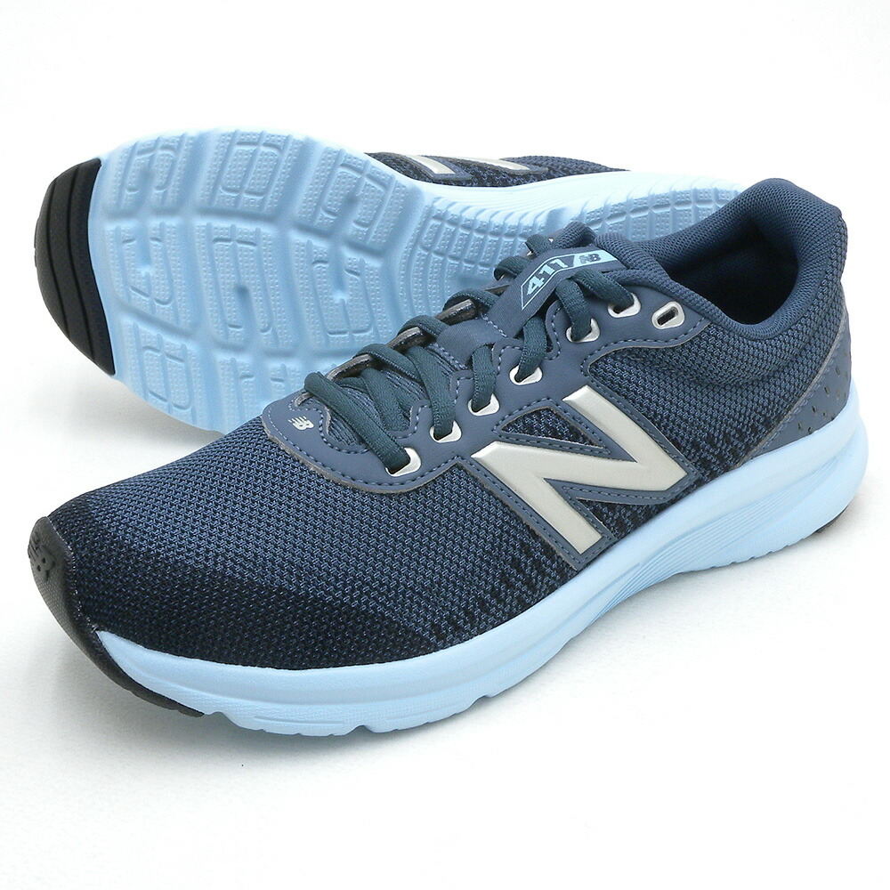 【楽天市場】NB newbalance ニューバランス スニーカー W411 CG2 グレー/ブルー 靴幅:B ジョギング ランニング