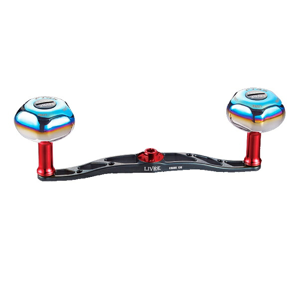 リブレ ハンドル クランク130 ダイワB1用 53.3g #ガンメタ/レッド 【送料無料】【お取り寄せ商品】