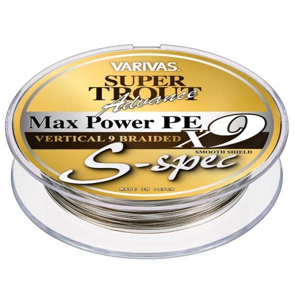 バリバス スーパートラウトアドバンス マックスパワーPE X9 S-スペック 0.8号(MAX18b) 200m巻き #ホワイト/シャンパンゴールド【メール便NG】