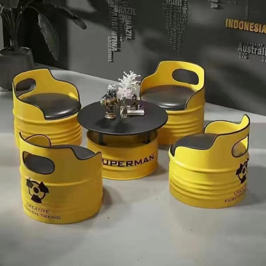 【百貨店大売り出し】カウンターテーブルチェアセット ドラム缶の一覧表と腰かけ 赤ちょうちんカウンタ バーレトロスーツ ヨーロッパの赤ちょうちん一覧表と腰かけ ドラム缶