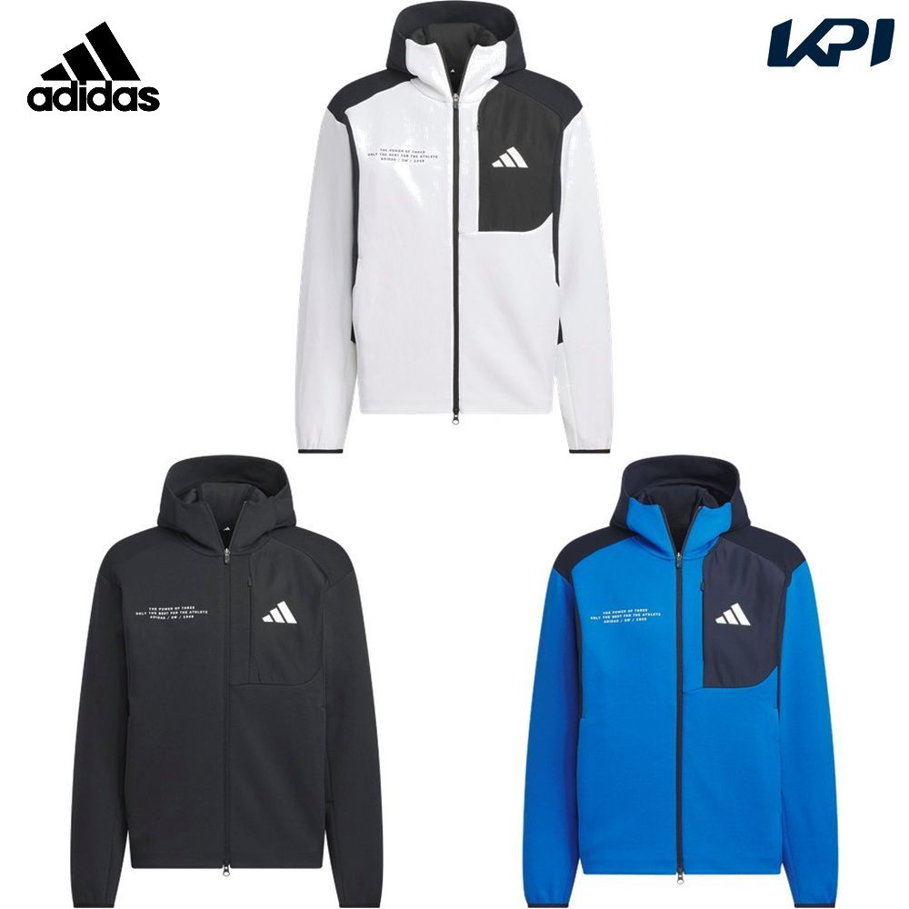 アディダス adidas マルチSPウェア ユニセックス アダプテーション レギュラー フード付きフルジップトラックトップ KS489 2025FW