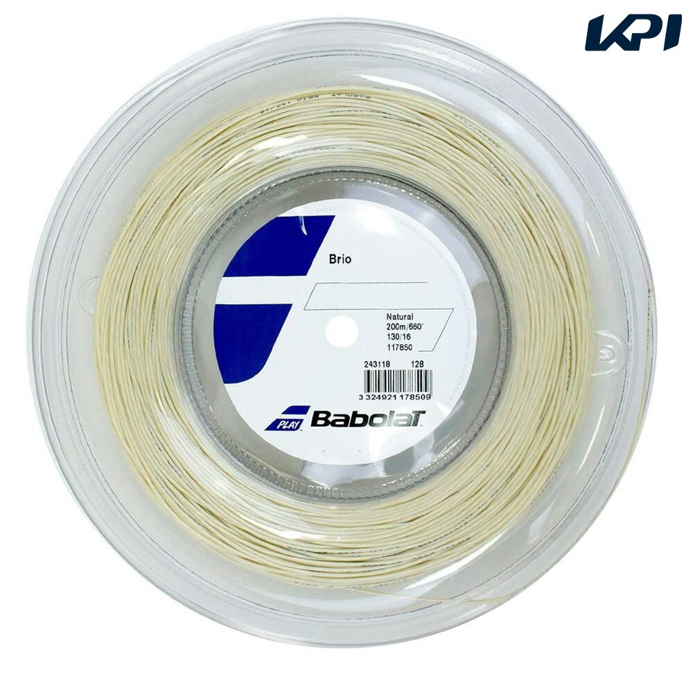 バボラ Babolat 庭球ガット・撚り糸  BRIO ブリオ 200m渦巻き 渦巻きガット 243118