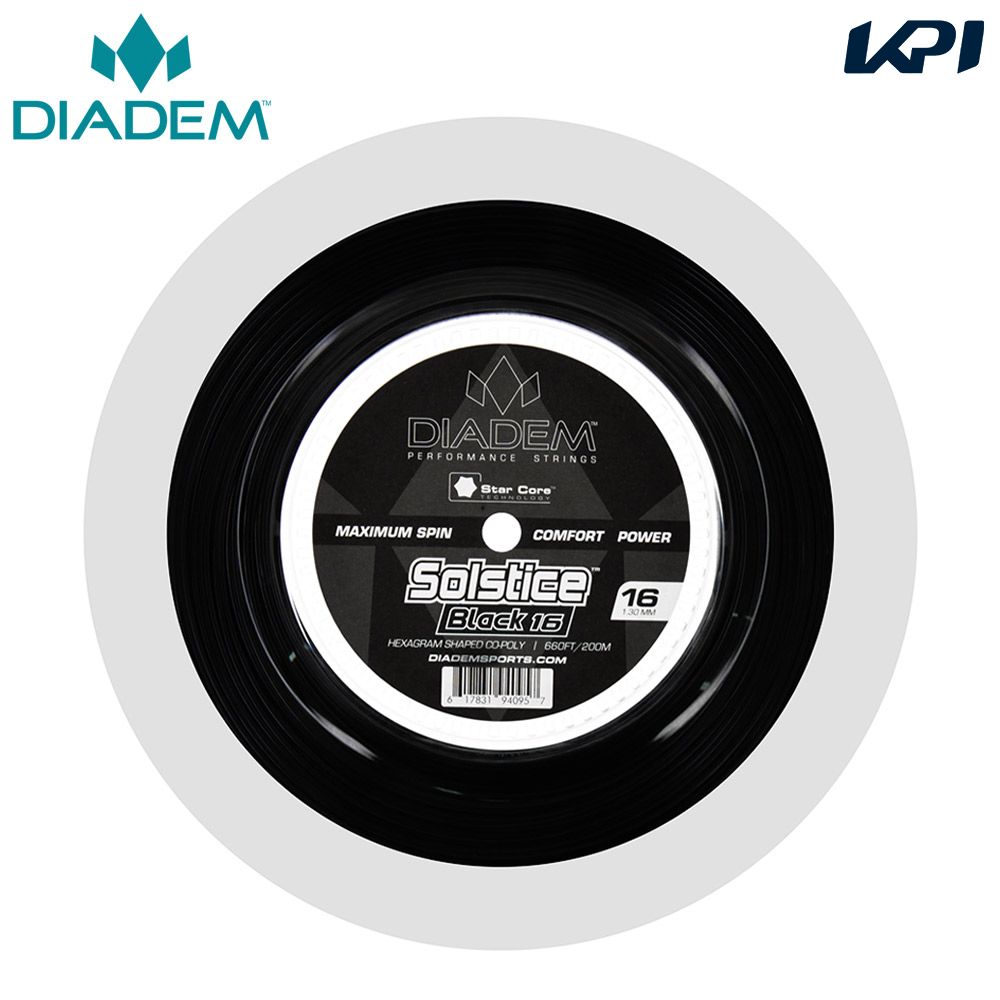 ダイアデム DIADEM テニスガット・ストリング Solstice Black ソルティス ブラック 16L 200mロール DIA-TFA017