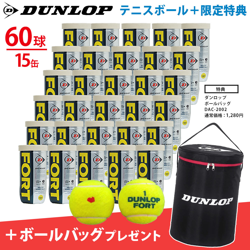 「KPI一風変わった模範例」DUNLOP（ダンロップ）「FORT（フォート）[2個入]1箱（30缶/60球）+どんぶり鉢御徒面子 DAC-2002 2点仕掛ける『即日積みだし』