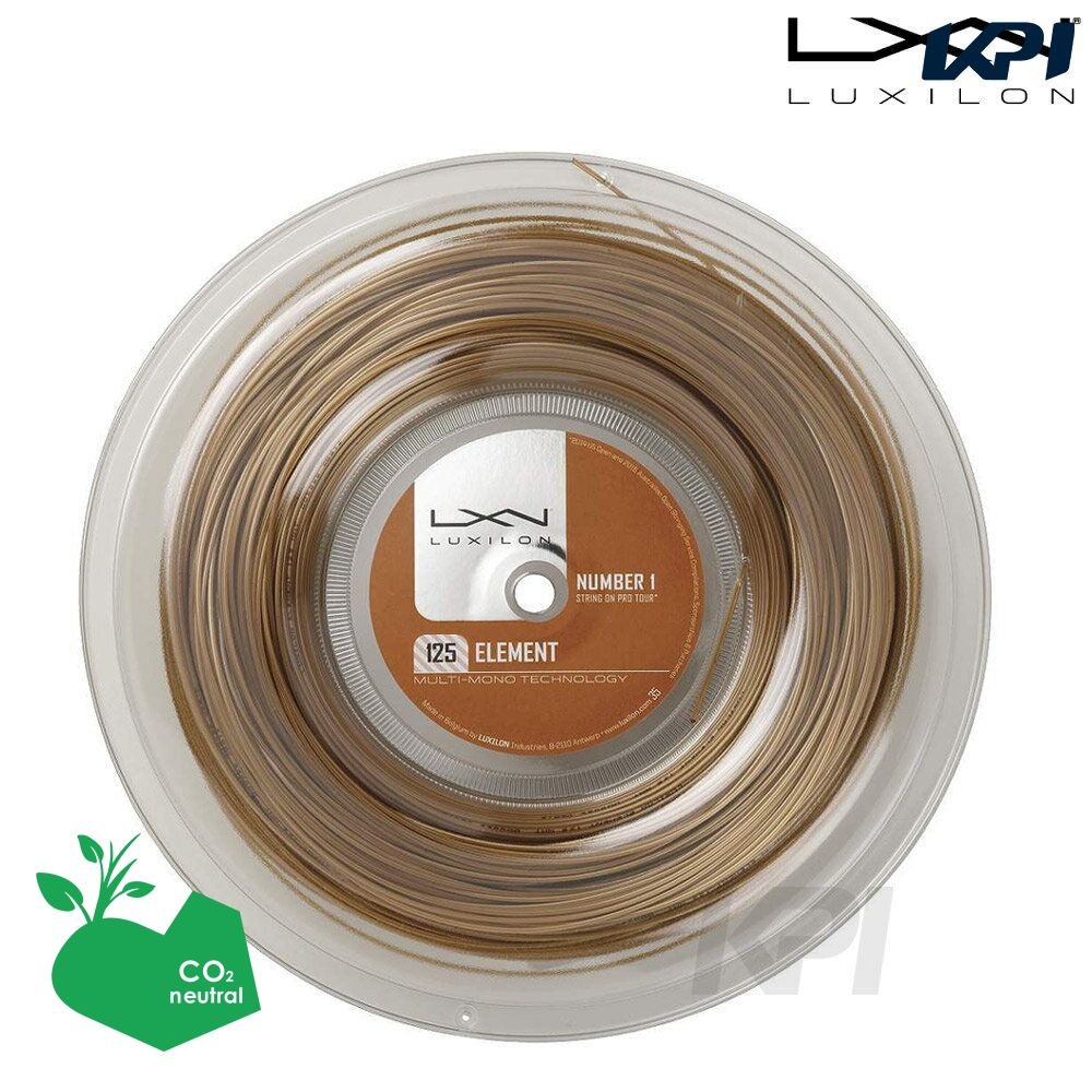 【SDGsプロジェクト】LUXILON（ルキシロン）「Element（エレメント） 1.25 200mロール WRZ990106」硬式テニスストリング（ガット）
