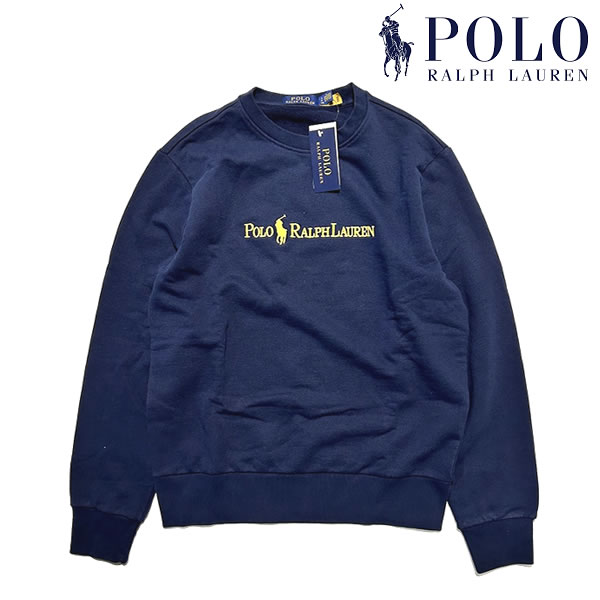 美品♡現行　ポロラルフローレン　スウェットニット　クルーネック　プルオーバー Polo Ralph Lauren Crew-Neck Cotton Knit 水色 M ポロラルフ